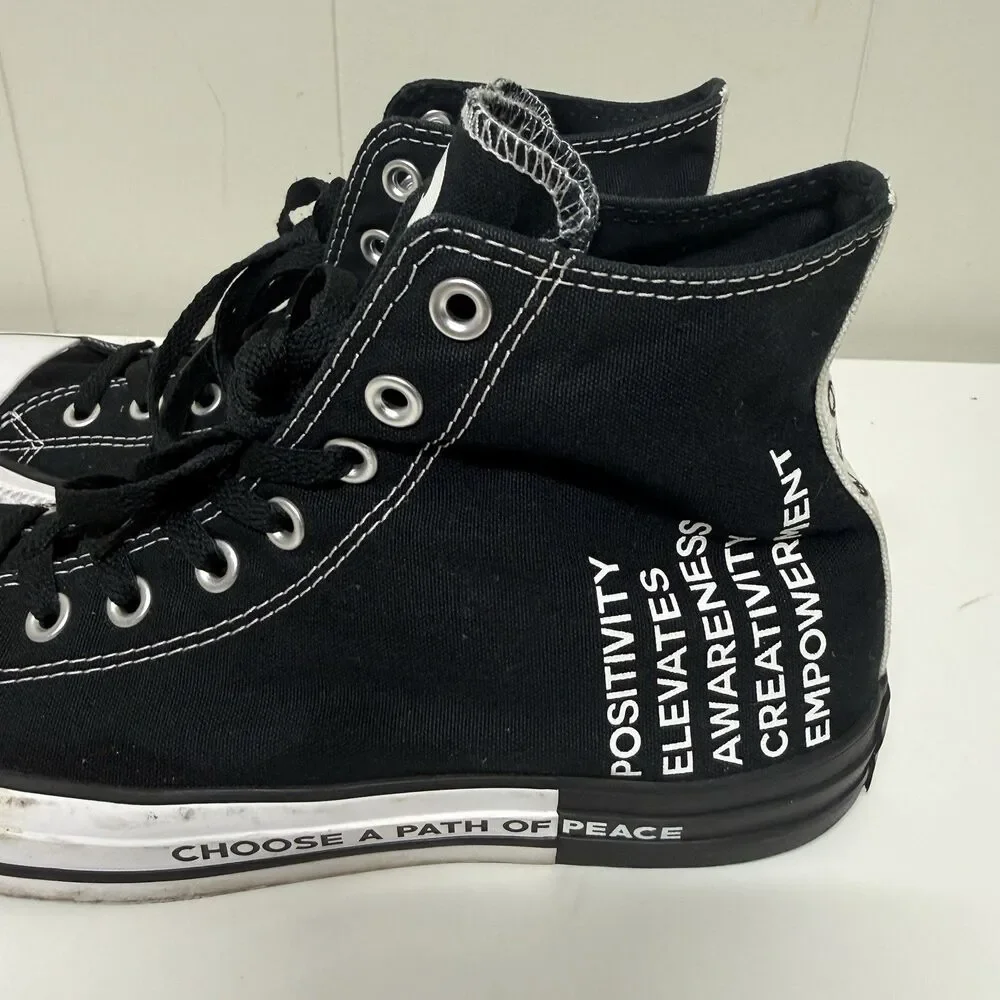 Converse Chuck Taylor All Star Seek Peace Black High Top 165766F Men 9 Women 11
